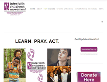 Tablet Screenshot of interfaithchildrensmovement.org